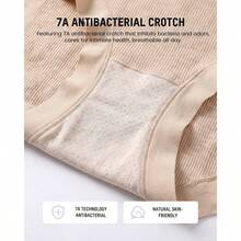 5-Pack Women's High Waist Ribbed Panties, Bow Decor, Odor Resistant, Breathable, Skin Friendly, Soft Stretch, 3D Hip Shaping, Daily Wear - Multicolor - View 4