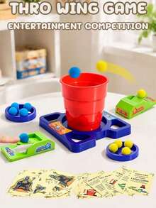 Children's Launching & Throwing Marble Game Toy, Concentration Training Parent-Child Interactive Tabletop Game - Multicolor - View 3