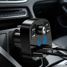 1pc Car Wireless 5.3 FM Transmitter, Hands-Free MP3 Player, Dual USB And PD Fast Charging Ports, Car Radio Adapter, Car Accessories - one-size - View 3