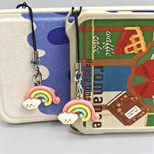 2pcs White Cloud & Rainbow Pendant Phone Charm - Red and White - View 3