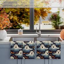 2/4/48pcs Halloween Series Gradient Ghost Pattern Printed Kitchen Towels - Ultra Soft, Highly Absorbent Polyester Dish And Hand Towels, Perfect For Holiday Decor, Kitchen Decor, Party Decor - Multicolor - View 15