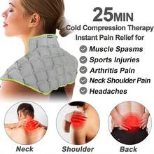 1pc Hot & Cold Compress Shoulder Wrap, Multi-Grid Self-Adhesive Shoulder & Back Ice Pack, Pain Relief For Home And Travel - View 8