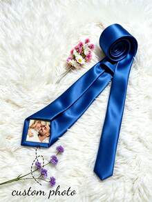 Personalized Photo Tie Patch, Customized Commemorative Tie Sticker, Wedding Tie Decoration, Gift For Dad, Grandpa, Groom's Father, Valentine's Day - Multicolor - View 17