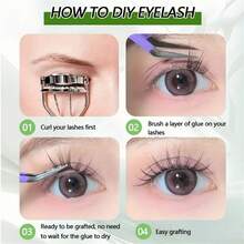 LIMEIKAI 60 Clusters 0.07mm Faux Mink Lash Clusters C Curl 10-14mm Mixed Length Fluffy Natural Looking Reusable DIY Lash Extension Kit For Beginners - View 11