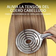 Hollow Metal Ventilated Massage Comb, Multi-Color Thick Hair Tie Set, Anti-Static Detangling Styling Comb And Elastic Hair Tie Combination, Suitable For Home And Salon Hair Care - Silver Comb - B Style Hair Tie - View 5