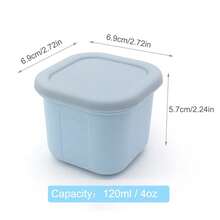 1pc Silicone Baby Food Storage Container, 120ml/4oz Capacity With Lid, Easter Thanksgiving Christmas Gift - Multicolor - View 3