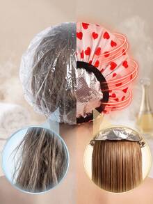 1pc Heating Cap, Suitable For Deep Conditioning, Home And Salon Use, Hair Dyeing And Hot Oil Treatment Tool - Multicolor - View 5