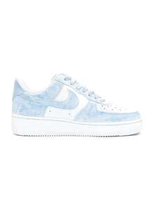 Nike Air Force 1 First Day Of The Year Culture CNY Horse Year Men's Sneakers, White/Red/Gold Leather Lace-Up Casual Shoes For Luna - Blue - View 3