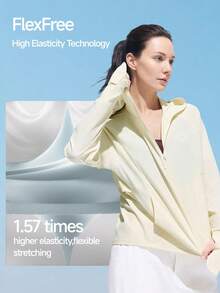 Beneunder Women's Full-Coverage Sun-Protective Jacket (Loose Fit) AL008 - Baby Blue - View 3