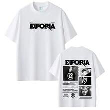 Rapper Kidd Voodoo Euforia Tour 2026 Printed T-Shirt, Men's And Women's Fashion T-Shirts, Short Sleeve, Cotton, Casual, Plus Size - White - View 1