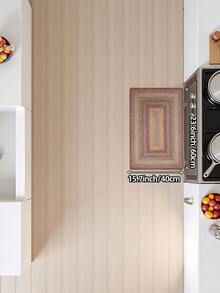 DAJIANG 1pc Colorful Striped Woven Long Runner Rug, Suitable For Bathroom, Kitchen, Outdoor, Hallway, Bedroom, Living Room, Machine Washable Easy To Clean, Non-Slip Entryway Mat, Bedroom Decor Carpet Accessory - Multicolor - View 16