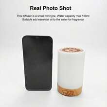 超音波香氛擴香機 冷霧加濕器，自動斷電，精油擴香，USB供電 150ml，7色LED燈，定時靜音霧化，適用於居家、辦公室、瑜伽、SPA、空氣清新 - T33 - 查看 9