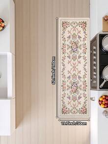 DAJIANG 1pc Floral Shaped Vintage Rug, Kitchen Rug, Bathroom/Kitchen/Outdoor/Indoor Universal, Long Runner Rug, Bedroom Living Room Bedside Mat, Machine Washable Easy To Clean, Entryway Mat, Non-Slip Bottom, Autumn Bathroom Decor Rug - Multicolor - View 20