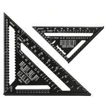 7 Inch Woodworking Triangle Ruler, Woodworking Measuring Ruler, Aluminum Alloy Marking Tool, Precision Woodworking Right Angle Ruler, Woodworking Tools, Protractor Right Angle Ruler, Suitable For Home Decor And Design Projects - 7 Inch - View 11