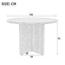 120x120cm Oak Dining Table - Natural Color - 橡木 - 查看 7