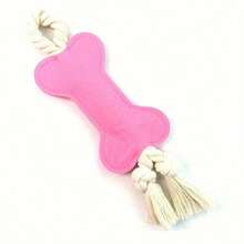 1pc Customized Pet Bone-Shaped Chewing Interactive Toy, Felt Material Dog Chewing Grinding Tearing Toy, Multiple Colors Available - Multicolor - View 10