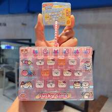 Fun Exquisite Cute Toy Pendant Stress Relief 26-Grid Button Keychain Backpack Charm Gift - Multicolor - View 7
