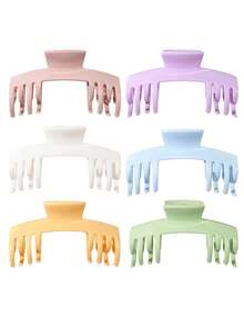 1/6 piezas Pinzas para el cabello con forma de gorra de béisbol suave, pinzas de garra para la parte trasera de la cabeza de 4.1 pulgadas de unicolor, adecuadas para uso diario, playa, fiesta, accesorios para el cabello - Pelota de béisbol multicolor #DragonBoneBaseball - Ver 34