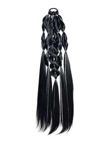 24 Inch Handmade Braided Ponytail Wig, Synthetic Fiber Twisted Boxing Braid Ponytail, Suitable For Women - Multicolor - View 14