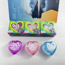 1pc Maltose Glitter Heart Squishy Slow Rebound Stress Relief Toy, Shiny Soft Small Heart (Random Color), Product Pattern And Packaging Random, Based On Actual Product - Multicolor - View 7