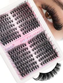 FQBFQB 252pcs Cluster Lashes, Eyelash Clusters Ultra-Natural Look And Thin And Ultra-Soft Fake Eyelashes And Ultra-Light, Anime Lashes, Reusable, False Eyelashes For Beginners For Daily Life And Dates And Parties And Music Festivals And - View 1