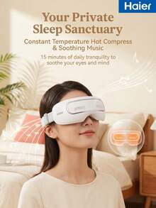 Haier HHZ-E302M Eye Massager Eye Care Device, Heated Eye Mask, Visualized Point Vibration 3D Finger-Tip Massage Head, Full Coverage Of Acupoints Around The Eyes, Gift For Parents And Children - View 9