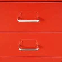 YUNRUX Vertical Metal Filing Cabinet With 6 Drawers And Lock For Home Office 11*16*27in - 紅色 - 查看 5