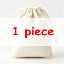 Personalized Custom Canvas Drawstring Bags, Custom Pattern & Text, Jewelry & Cosmetic Storage Bags, Gift Packaging Bags, Canvas Bags, Personalized Name Packaging Bags, Coin Pouches, Personalized Jewelry Bags, Crystal Pouches, Holiday & Birthday Party Favor Packaging Bags, Wedding Party Favor Packaging, Gift Bags, Christmas & Halloween, Storage Bags, Drawstring Bags, Easy To Carry - Beige - View 13