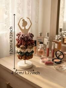 1pc A-Style Ballet Girl Hair Scrunchie Holder, Desktop Hair Accessory Storage Rack, Jewelry Display Stand, Suitable For Vanity Tabletop Use - Multicolor - View 2