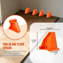 EFAN Multifunctional Solid & Engineered Flooring Installation Kit, Handle-Free Tapping Block Space-Saving Design With 20 Wedges & 40 Shims – Complete Accessory Set - Wood Flooring Installation Kit - View 2