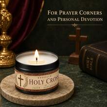 1pc Holy Cross Scented Prayer Candle In Tin With Seven Day Prayer & Reflection Guide, Christian Catholic Devotional Candle For Home Altar Prayer Corner Decor, Religious Baptism First Communion Confirmation Gift For Godchild Teen Boy Girl Men Women - Multi Scents - View 11