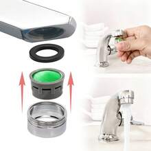 6pcs Faucet Pressure Booster Filter, Suitable For Kitchen, Sink And Bar Faucet, Universal Size, Easy To Replace And Install, Effectively Save Water, Filter Impurities And Prevent Splashing - Multicolour - View 1