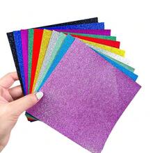 Glitter Gold Foil Paper, Gold Powder Paper Non-Shedding Handmade DIY Origami Frosted Paper - Multicolor - View 6