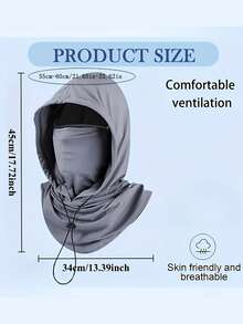 1pc Or 2pcs Unisex Balaclava Face Mask Head Cover, 3-In-1 Sweat-Wicking Quick-Dry Elastic Face Mask With Adjustable Drawstring, Suitable For Cycling, Motorcycle Riding, Running, Jogging, Sports, Hiking, Fishing, Outdoor Leisure - Multicolor - View 10