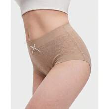 5-Pack Women's High Waist Ribbed Panties, Bow Decor, Odor Resistant, Breathable, Skin Friendly, Soft Stretch, 3D Hip Shaping, Daily Wear - Multicolor - View 7
