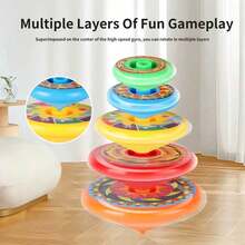 Fun Kids Stacking Toy New Style Spinning Top Multi-Layer Rotating Launcher Competitive Spinner Toy For Boys And Girls Kindergarten - Multicolor - View 2
