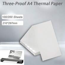 A4 210*297mm Three-Proof Folded Continuous Thermal Feeding Paper Waterproof Oilproof Scratch Resistant High Clarity Universal Replacement Paper For All Kinds Of Portable Printers - A4 Thermal Paper - View 1