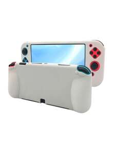 Compatible con Switch OLED, 1 pieza Funda protectora de consola + 4 piezas Tapas de joystick + 1 pieza Protector de pantalla de vidrio templado de alta definición, a prueba de polvo, resistente a arañazos, protección completa a prueba de agua - Ver 21