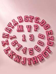10-20-30pcs Random Personalized Fashion Back To School Season Letter Shoe DIY Decoration Accessories Suitable For Students, Back To School Gift For Friends, Clogs, Garden Shoes, Sandals, Summer Wedge Shoes, Minimalist Fashion Shoe Accessories - View 2