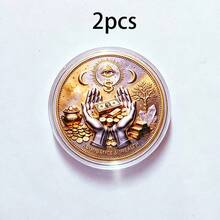 Koin Peringatan Kekayaan & Kelimpahan 3D yang Istimewa, Koin Koleksi Mata Yang Maha Melihat, Jimat Kekayaan & Keberuntungan - Totem Inti Mata Yang Maha Melihat (Mata Tuhan), Pilihan Hadiah yang Sempurna - MultiWarna - View 12