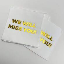 We Will Miss You 雞尾酒餐巾紙 白色 退休派對裝飾 同事告別 軍隊祝好運 搬遷慶祝 - we will miss you - 查看 10