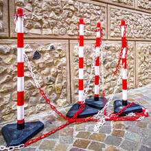 Rot-Weße Kunststoff Absperrkette, Witterungsbeständige Warnkette, 6 mm Dick, Leichte Plastikkette für Baustellen, Parkplätze & Gefahrenzonen - 25 m - Übersicht 9