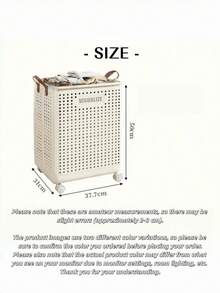 Foldable Laundry Basket With Wheels - Solid Color Design, Multi-Functional Portable Laundry Basket, Suitable For Bathroom And Balcony Storage, Laundry Bag, Laundry Room Accessories, Clothes Storage Cart - Multicolor - View 14