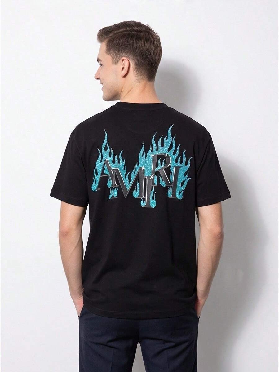 Men T-Shirts - สีดำ - ดู 1