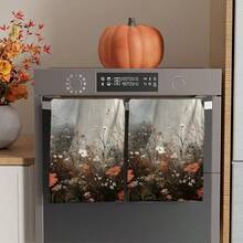 2/4/48pcs Halloween Series Wildflower Forest Ghost Pattern Printed Kitchen Towels - Ultra Soft, Highly Absorbent Polyester Dishcloths And Hand Towels, Perfect For Holiday Decor, Kitchen Decor, Party Decor - Multicolor - View 10