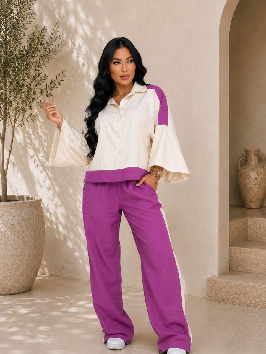 Conjunto Bicolor Alfaiataria