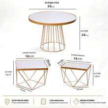 Kit Festa 5 Peças para Doces e Bolo Deluxe Premium Ferro Base Espelhada Casamento Aniversário Eventos - Visão 3