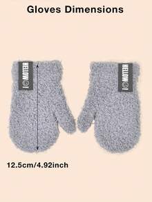 Tobelandyx 3 pares, 0-3 años bebé otoño/invierno cara sonriente felpa de coral guantes de punto cálidos, guantes anti-arañazos para gatear del bebé, guantes a prueba de frío, adecuados para uso diario casual y uso de protección contra el frío al aire libre - 3 pares - Ver 10