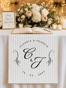 Customized Wedding Table Runner, Suitable For Wedding & Anniversary Decor, Elegant Table Centerpiece, Rectangular Runner For, Party, Dinner Display - Multicolor - View 7
