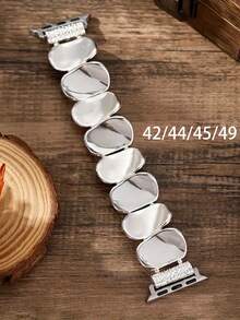 1件女款銀色貓眼石手鍊錶帶，適用於38/40/41/42/44/45/49（不含手錶） - DS - 查看 17